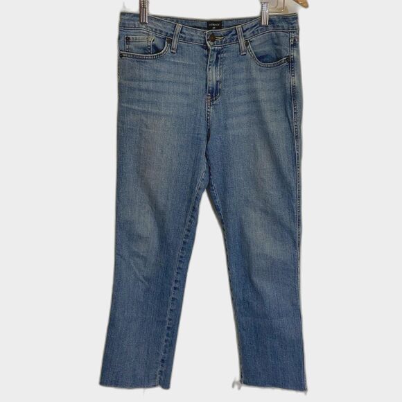 Just Black  - Mid-Rise Cropped Jeans Raw Hem - size 27 - Picture 1 of 7